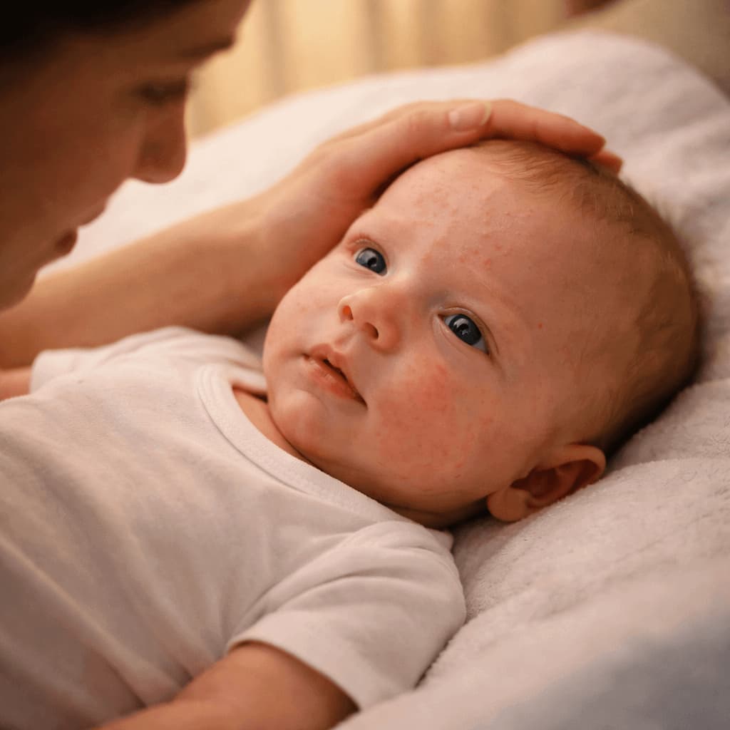 Neugeborenenakne (Babyakne) – Ursachen, Verlauf & was Eltern wissen sollten - 