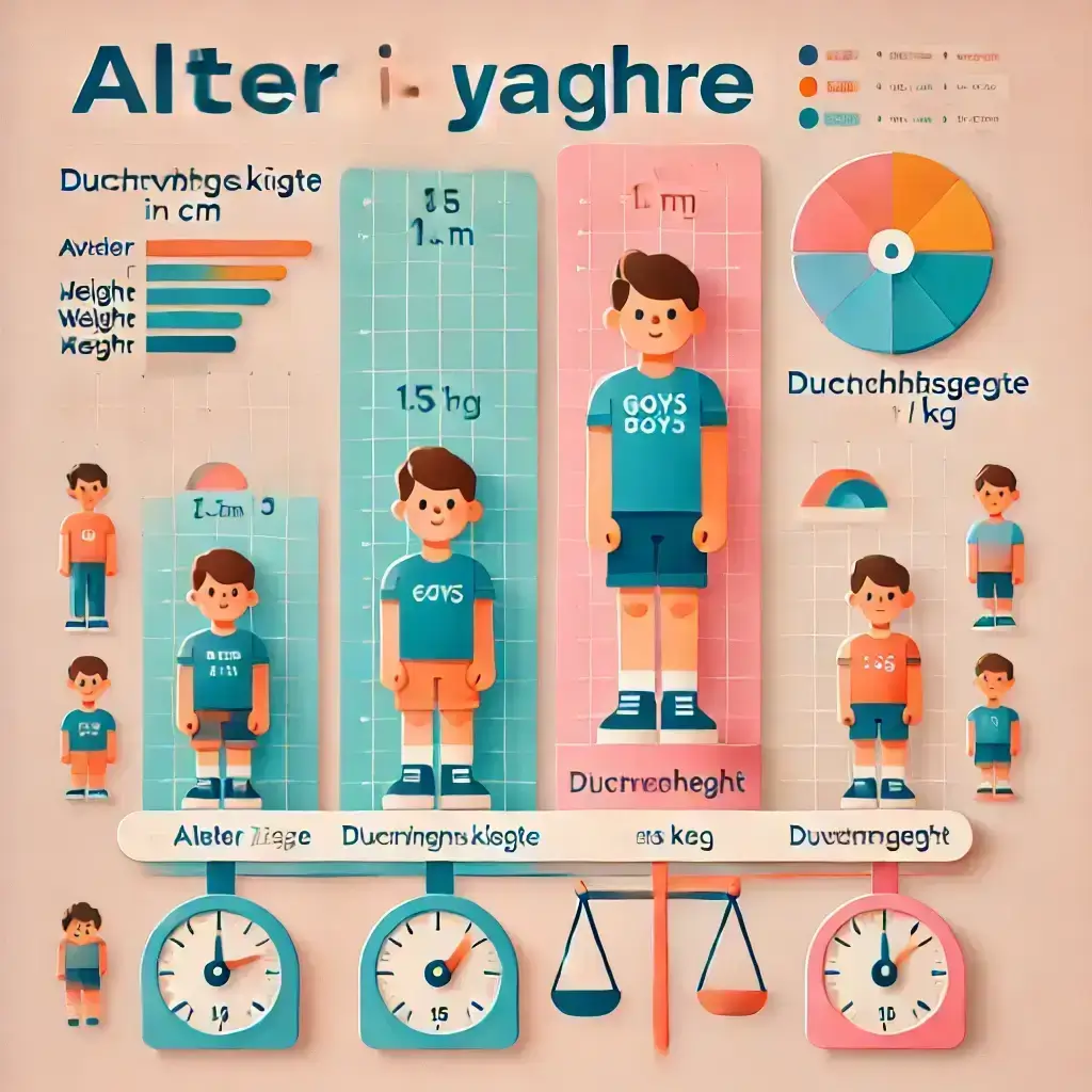 Wachstumskurve für Jungen: Größe, Gewicht und BMI nach Alter